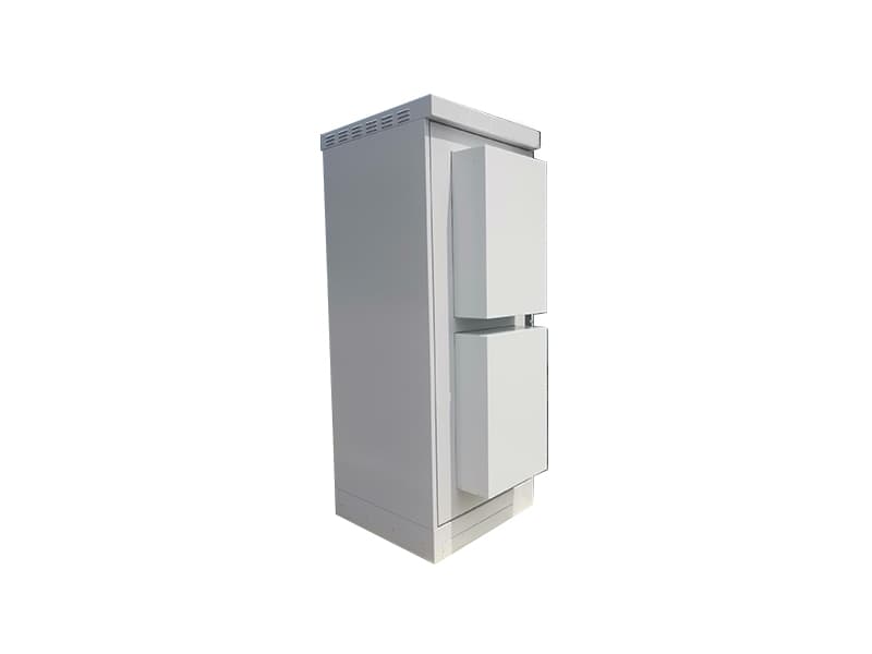 Dual Compartment Base Station Enclosure with Cooling Vents