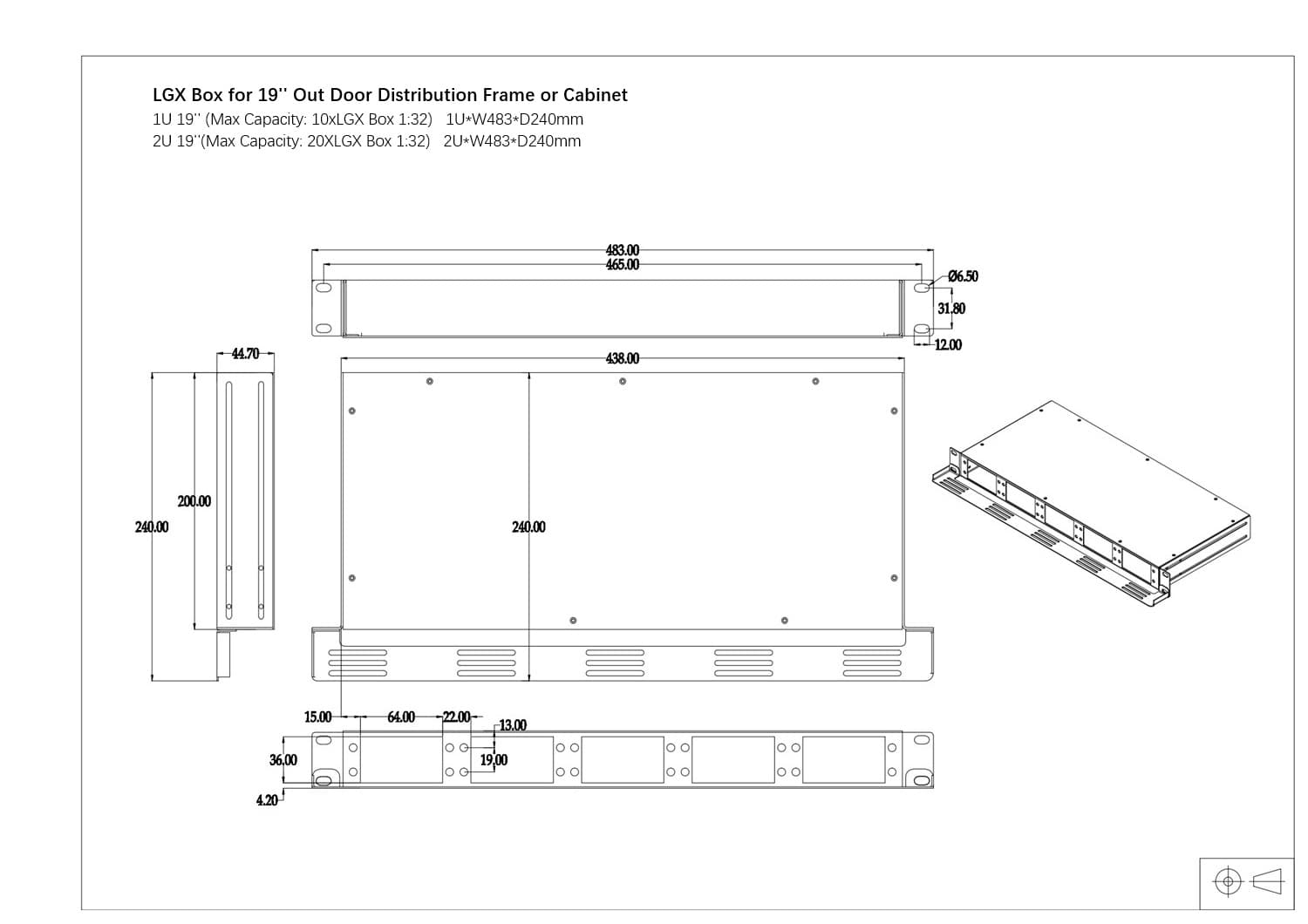 LC/APC Connector Fiber Optic PLC Splitter